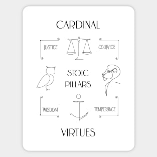 4 Stoic Virtues Sticker